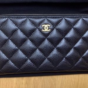 Chanel zip wallet